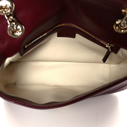 Gucci Calfskin Matelasse Small GG Marmont Shoulder Bag Rosso Ancora Red 5 of 11