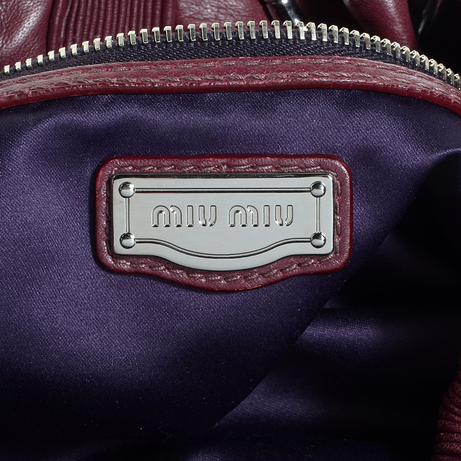 Miu Miu Nappa Cannette Tote Amarena 6 of 9