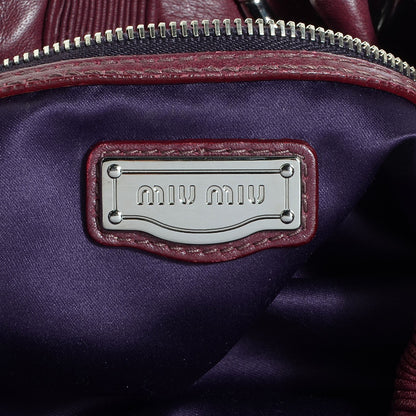 Miu Miu Nappa Cannette Tote Amarena 6 of 9
