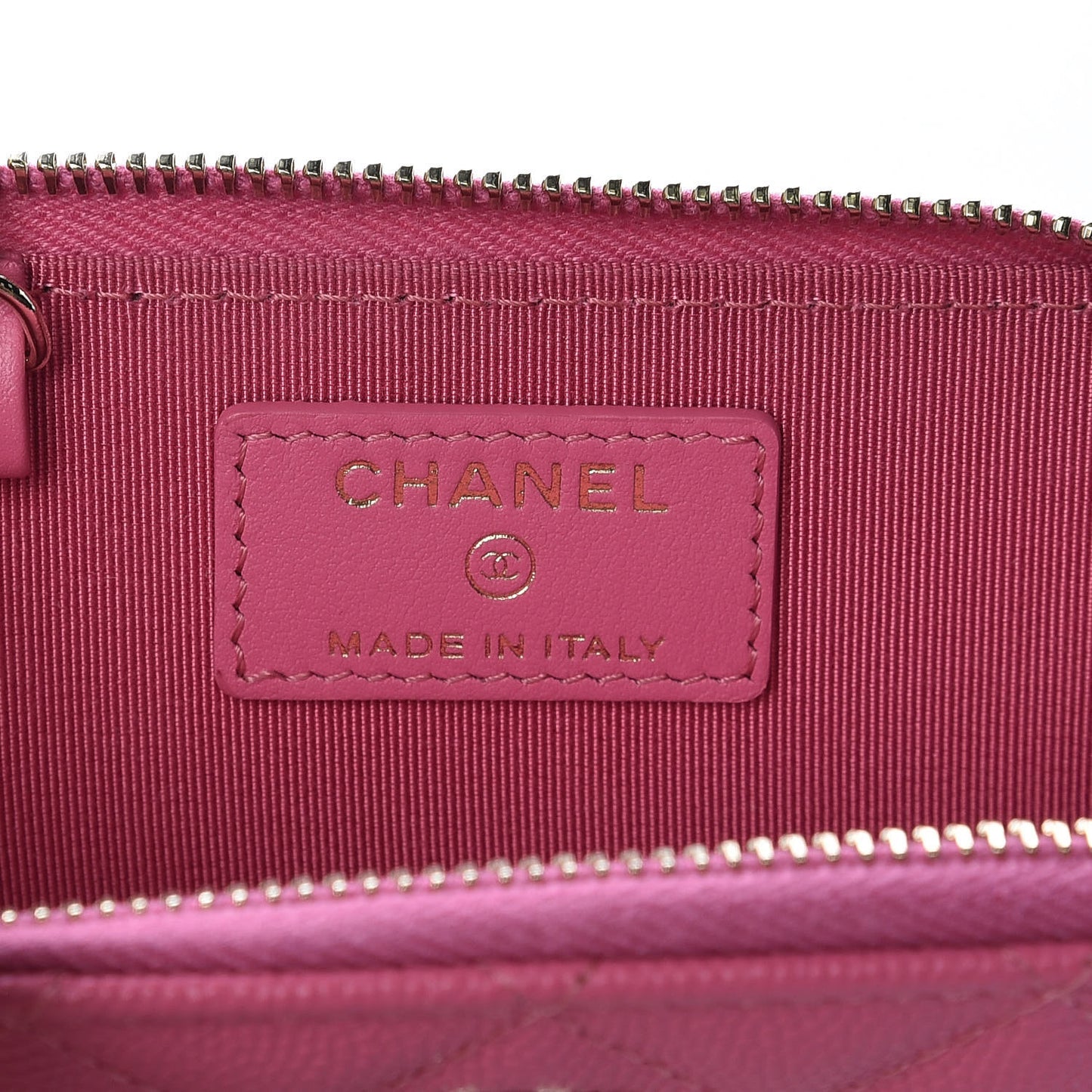 Caviar Quilted Key Holder Case Pink