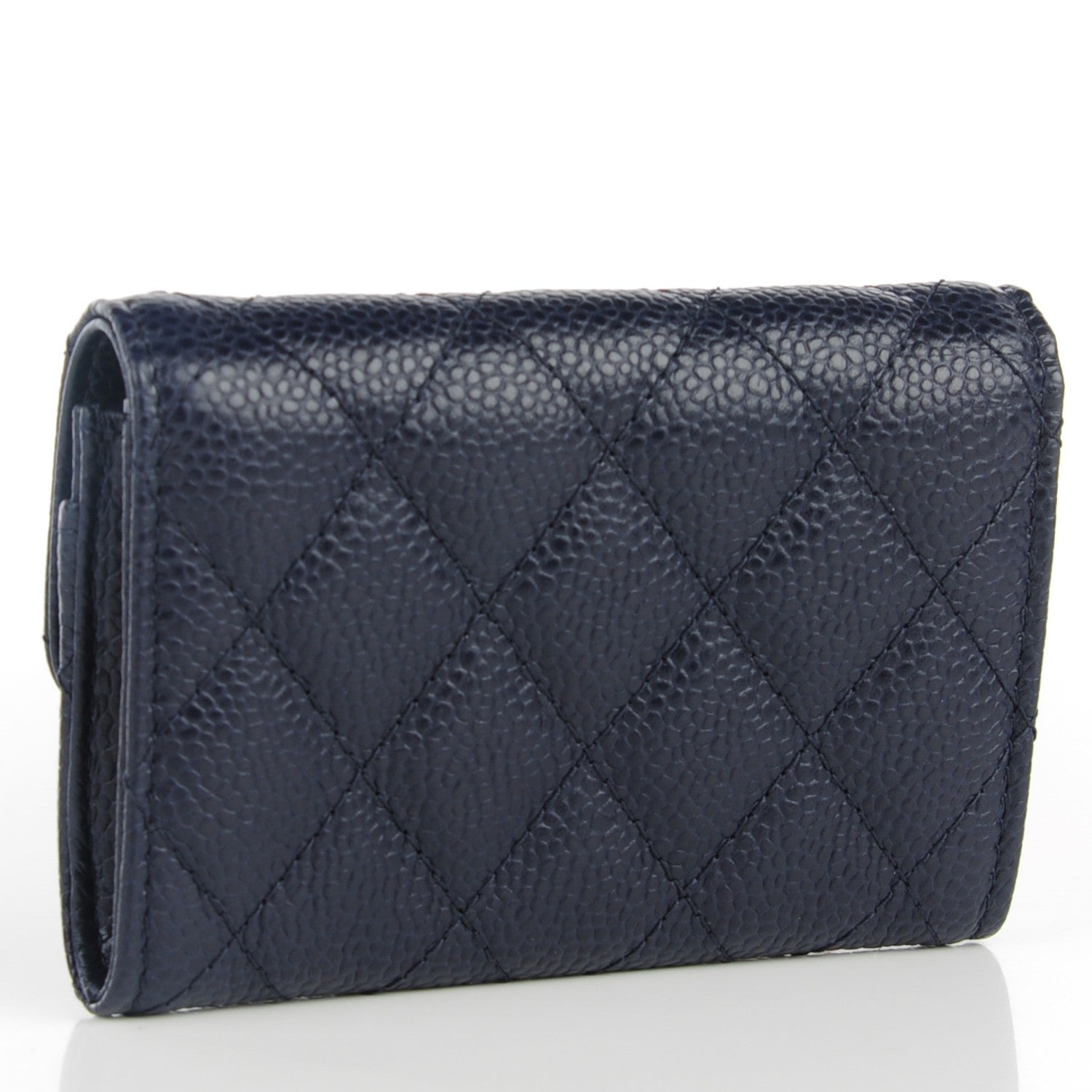 Chanel Caviar Quilted Card Holder Navy 3 of 7