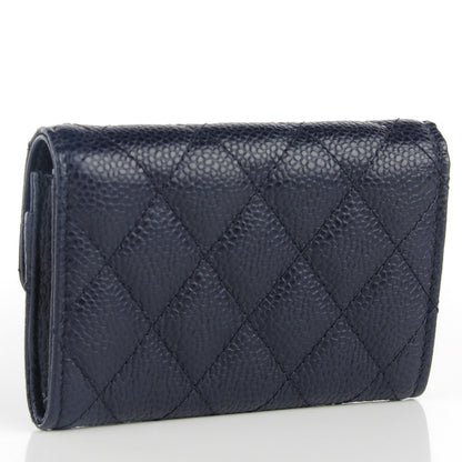 Chanel Caviar Quilted Card Holder Navy 3 of 7
