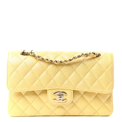 Chanel Iridescent Caviar Quilted Small Double Flap Yellow 1 of 11