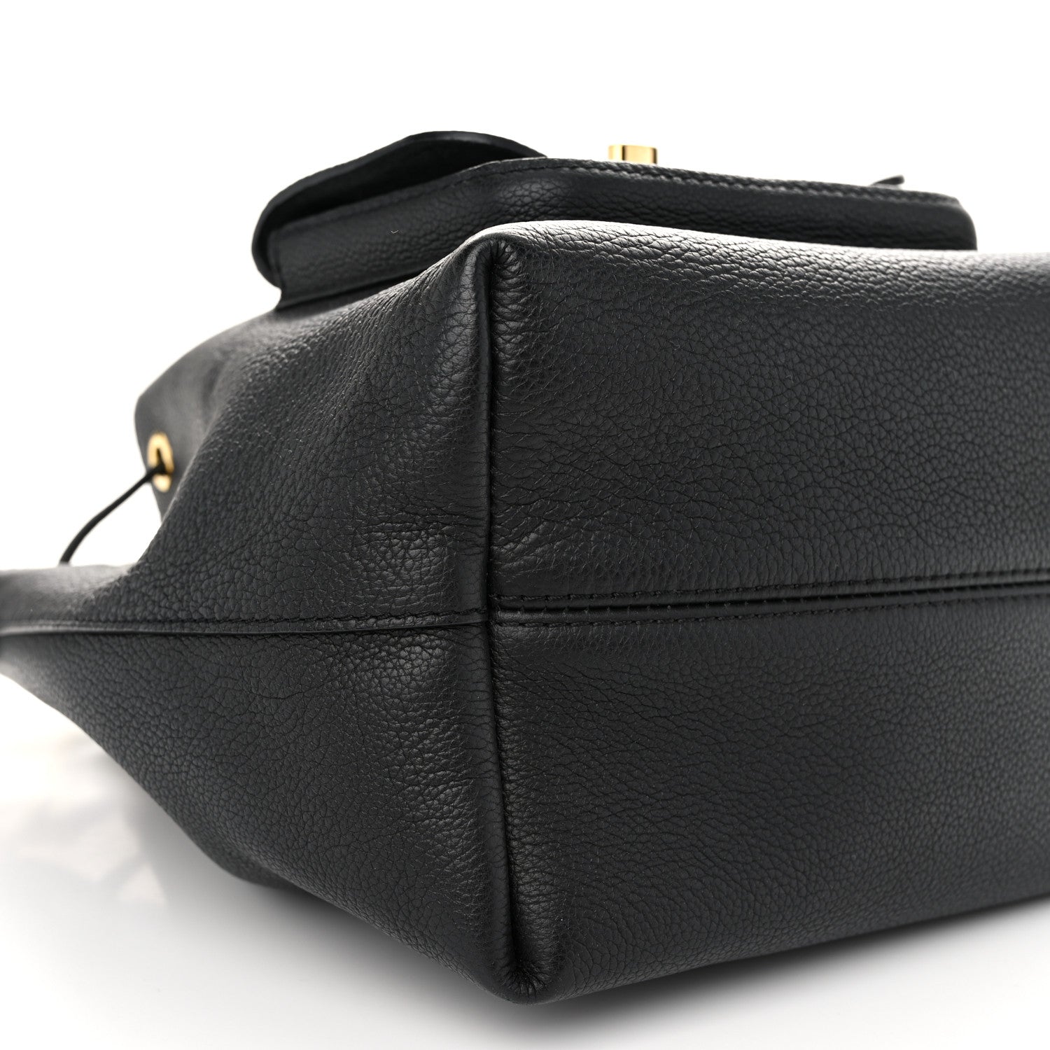 Louis Vuitton Calfskin Lockme Bucket MM Black 8 of 10