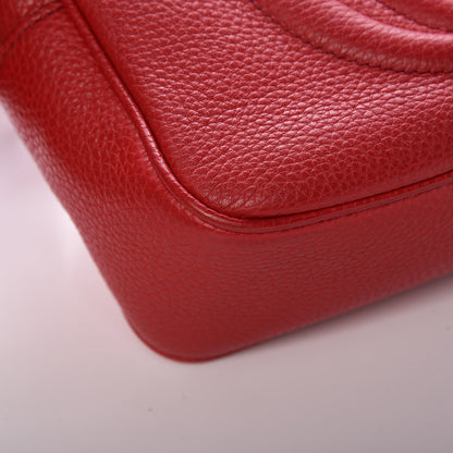 Gucci Pebbled Calfskin Small Soho Disco Bag Tabasco Red 13 of 16