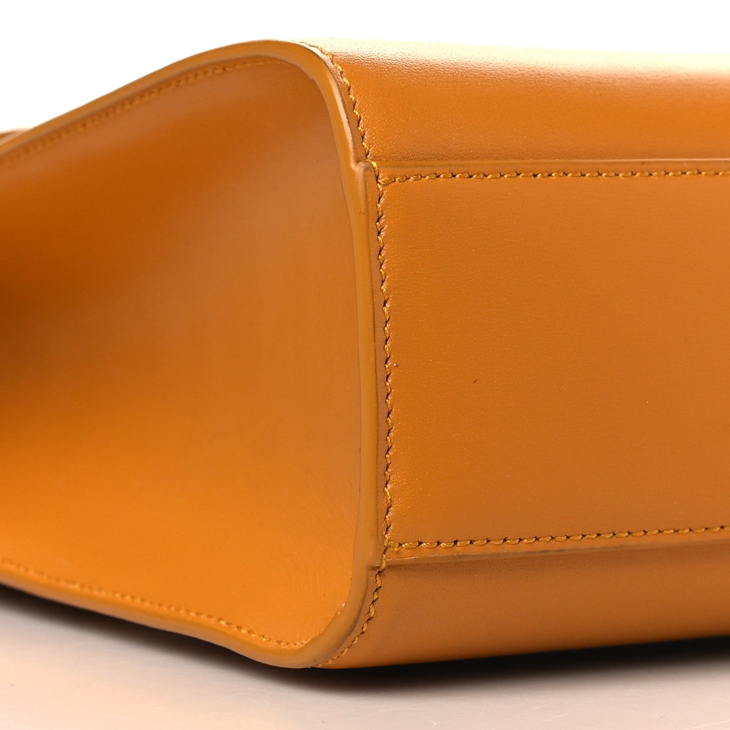 Saint Laurent Smooth Calfskin Manhattan Baguette Cheddar 8 of 9