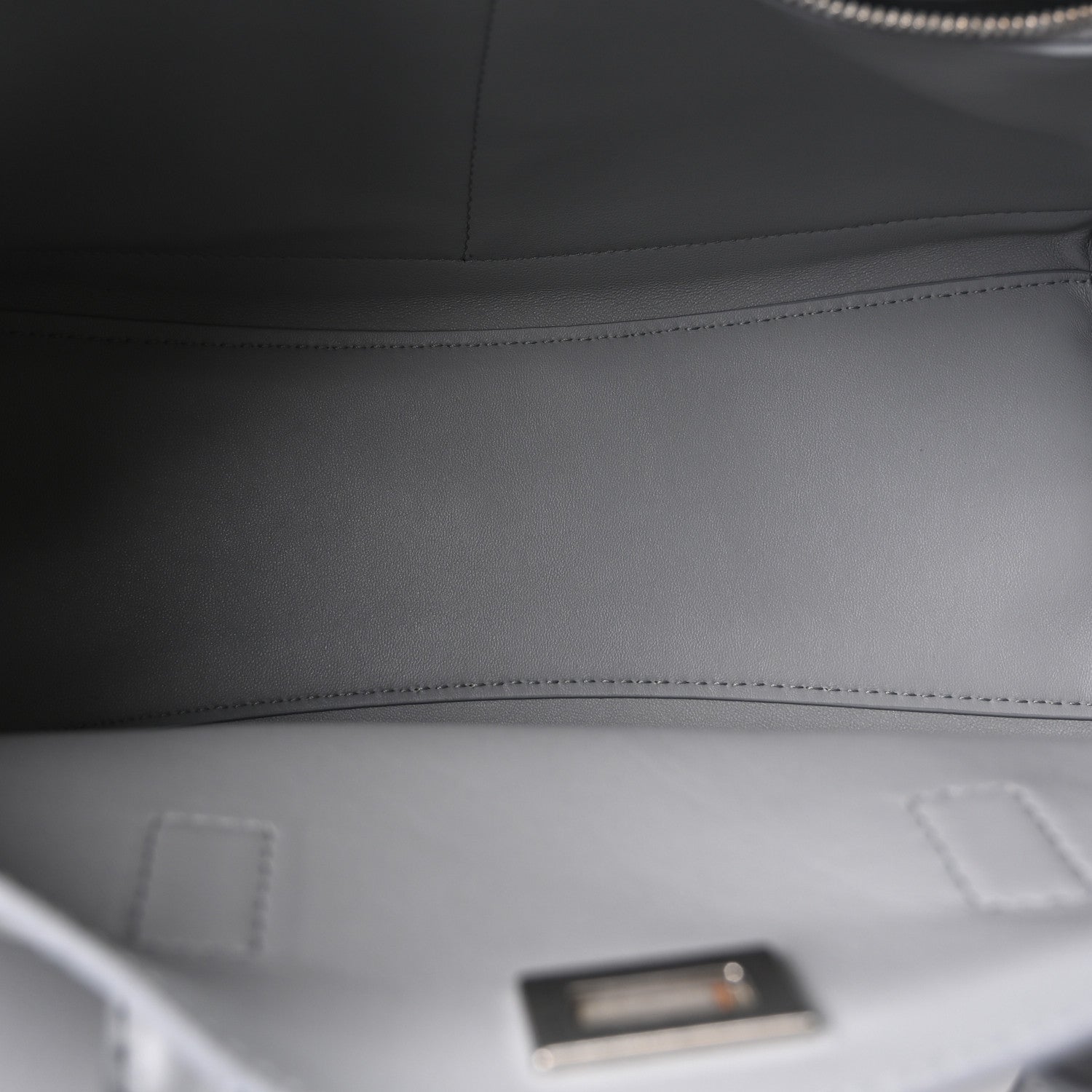 Balenciaga Smooth Calfskin Small Bel Air Carry All Bag Cloud Grey 5 of 9