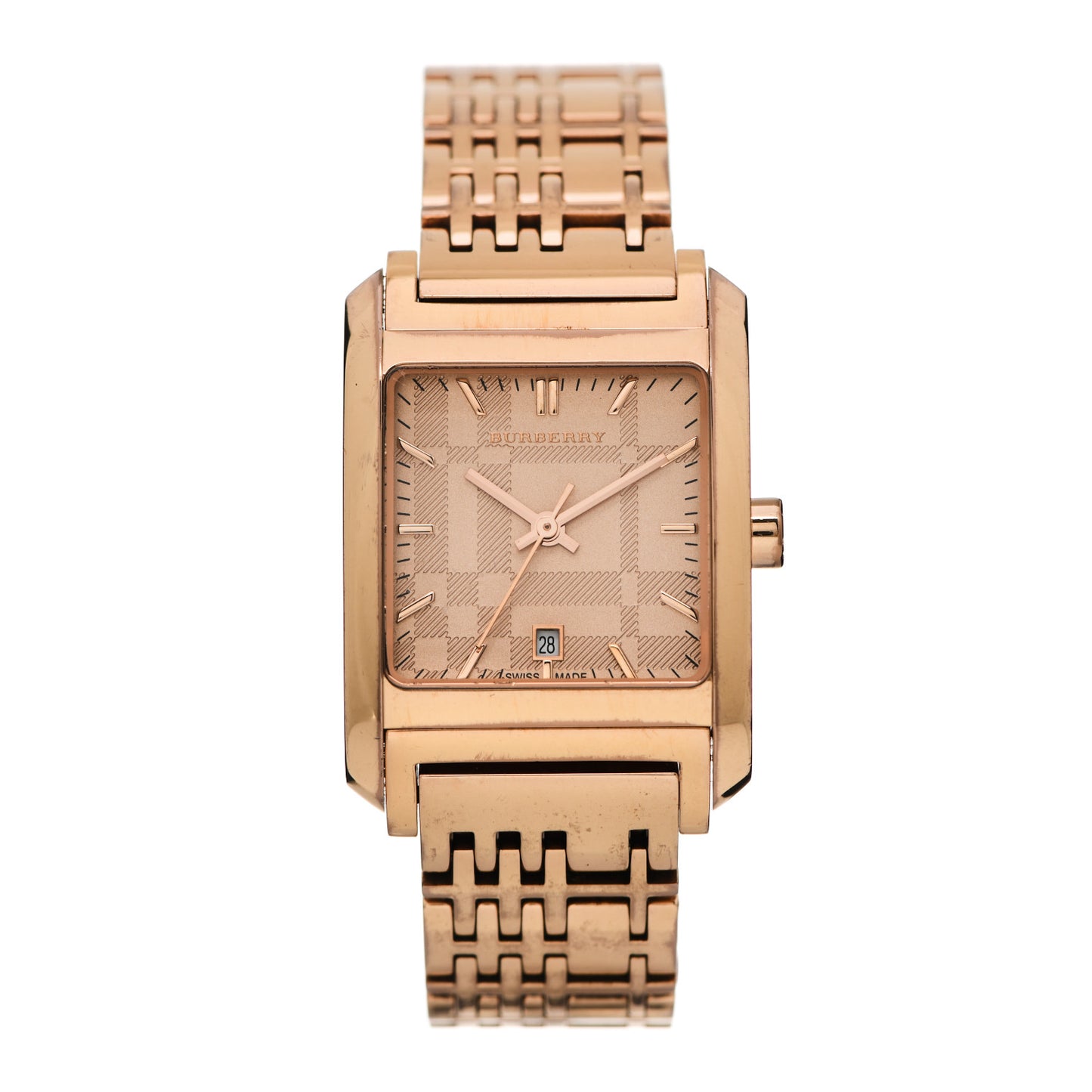 Stainless Steel 25mm Nova Check Quartz Watch Rose BU1578