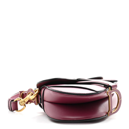 Christian Dior Supple Calfskin Mini Saddle Bag With Strap Purple 4 of 10