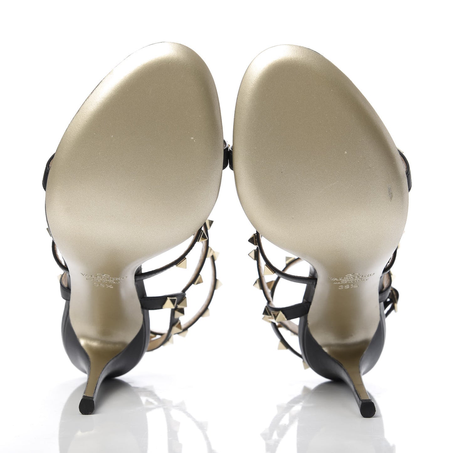 Nappa Rockstud Gladiator 105mm Sandals 39.5 Black