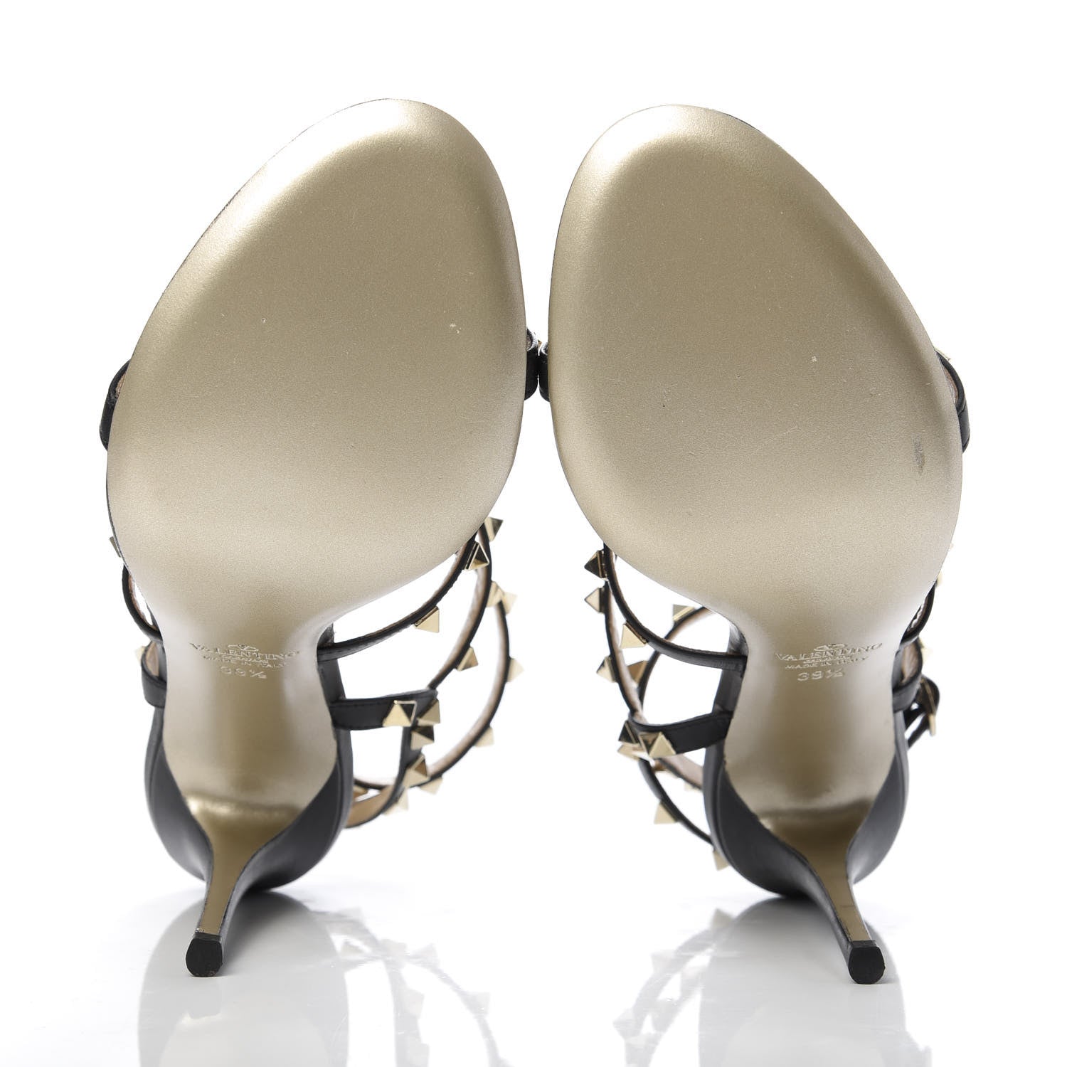 Valentino Garavani Nappa Rockstud Gladiator 105mm Sandals 39.5 Black 5 of 10
