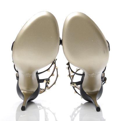 Valentino Garavani Nappa Rockstud Gladiator 105mm Sandals 39.5 Black 5 of 10