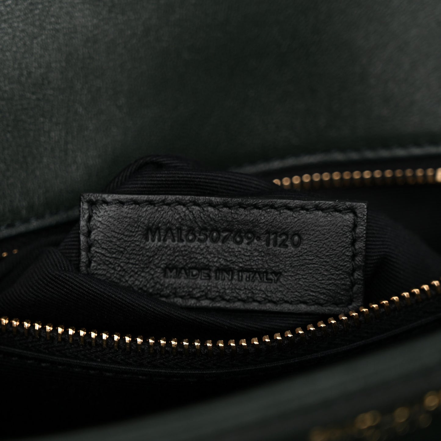 Lambskin Quilted Mini Becky Chain Bag Vert Fonce