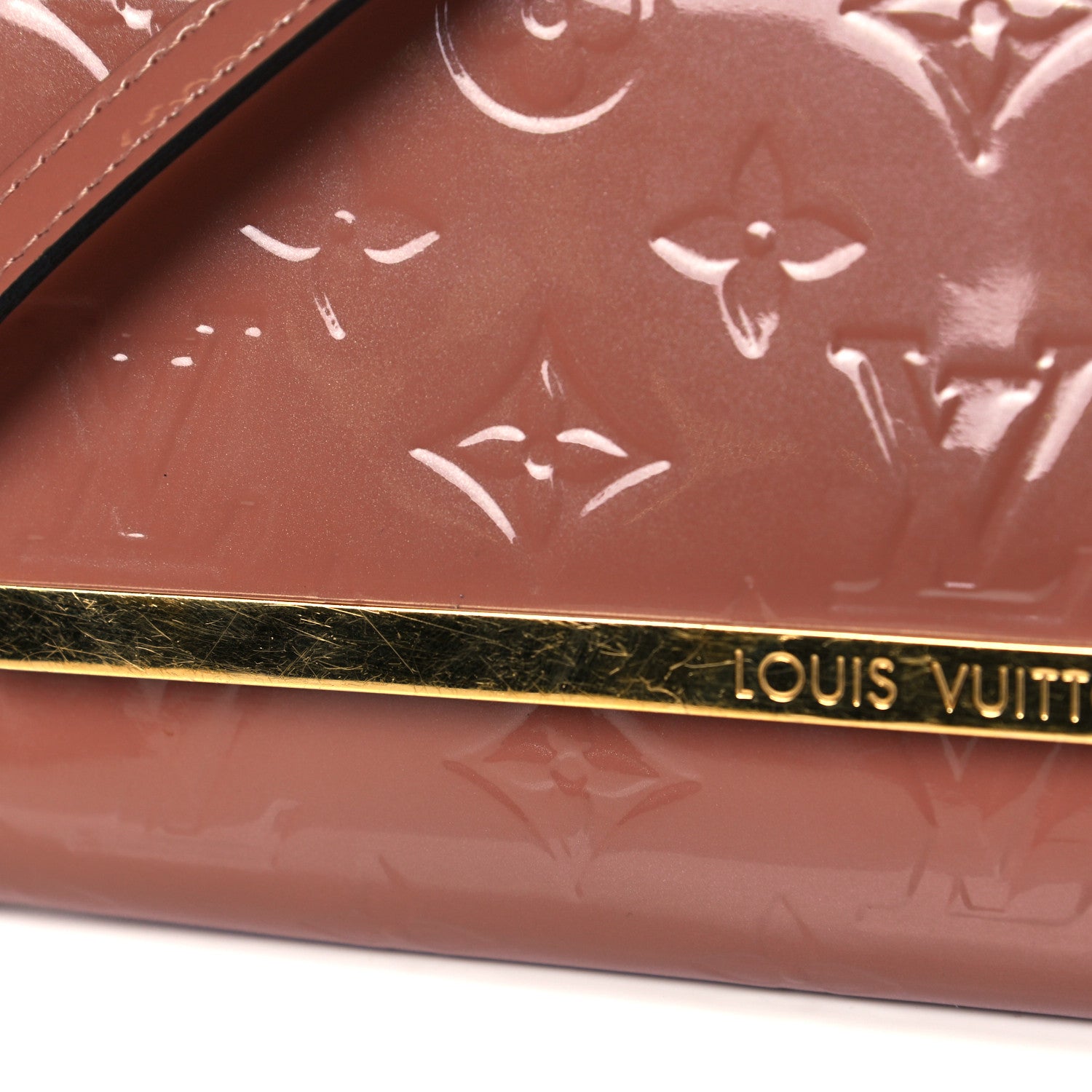 Louis Vuitton Vernis Rossmore MM Rose Velours 10 of 11