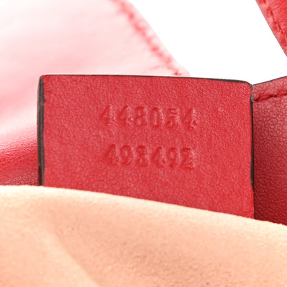 Gucci Calfskin Matelasse Small GG Marmont Tote Hibiscus Red 6 of 8