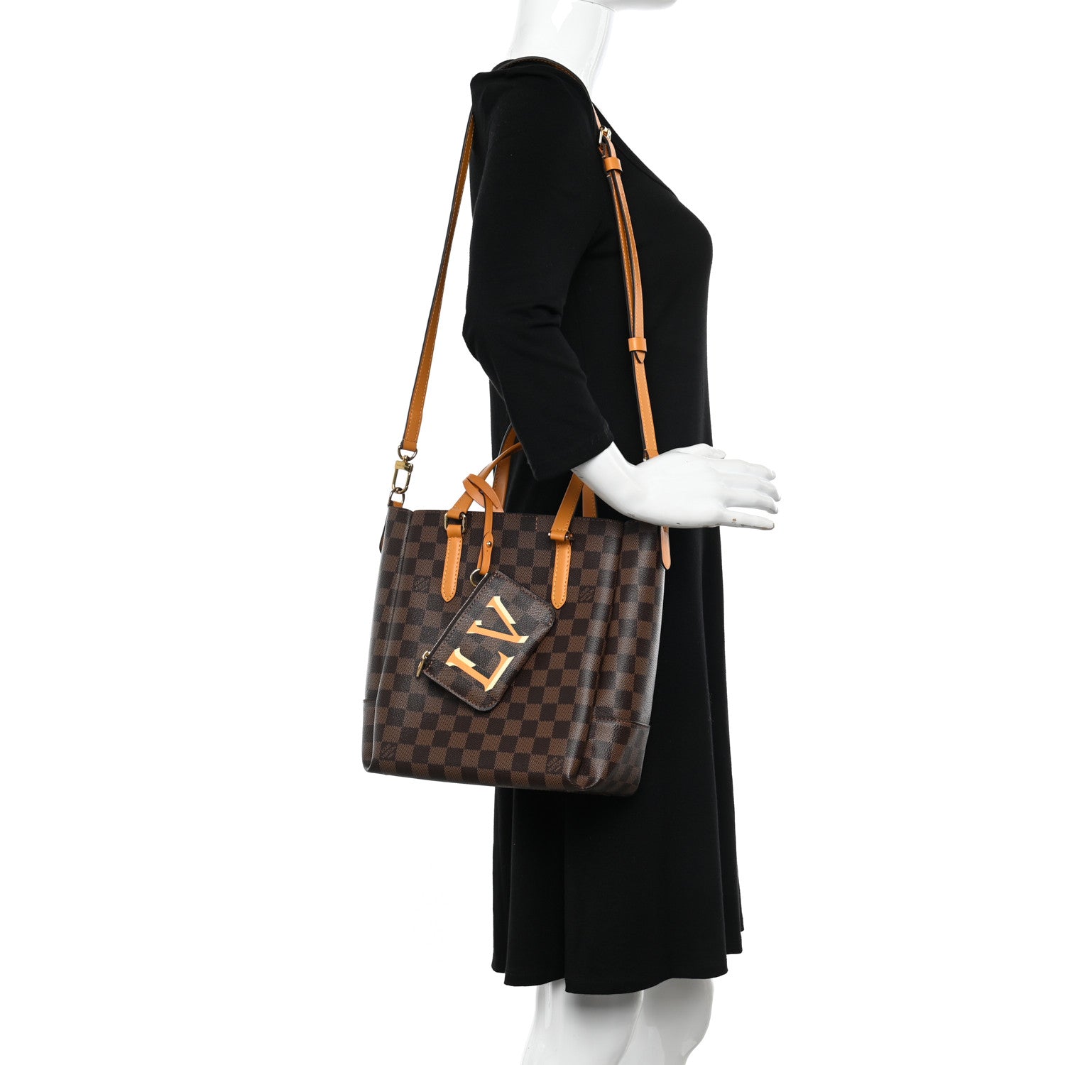 Louis Vuitton Damier Ebene Belmont PM Safran 2 of 12