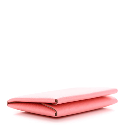 Hermes Epsom Calvi Duo Card Case Rose Confetti 4 of 10