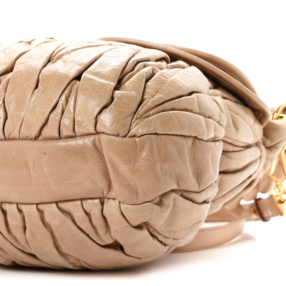 Miu Miu Nappa Matelasse Coffer Hobo Beige 9 of 10