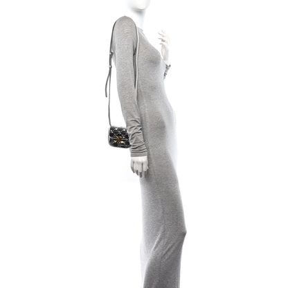 Celine Mirror Calfskin Triomphe Embossed Mini Claude Silver 2 of 11