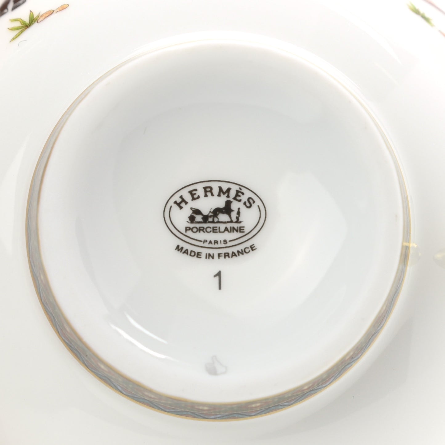 Porcelain Cheval d'Orient Tea Cup and Saucer Set of 6