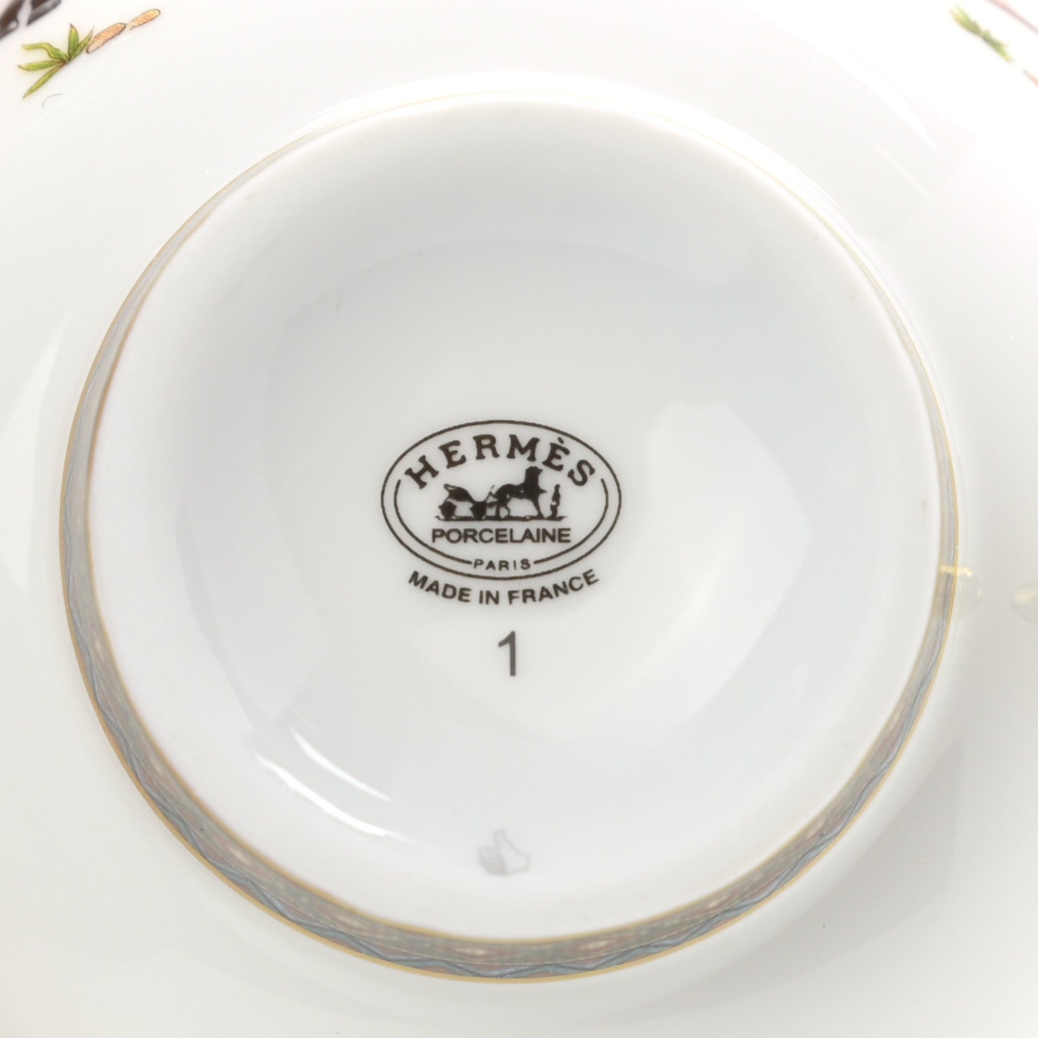 Hermes Porcelain Cheval d'Orient Tea Cup and Saucer Set of 6 10 of 11