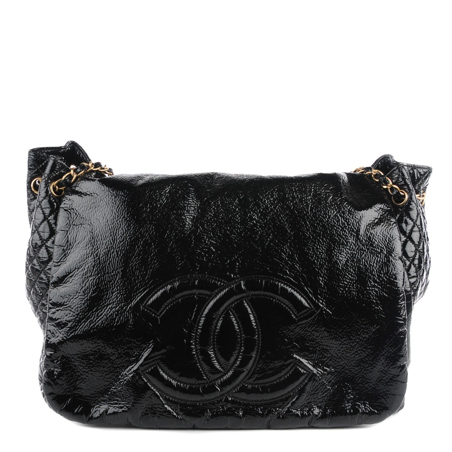 Chanel Vinyl Rock and Chain XL Flap Black 1 of 9