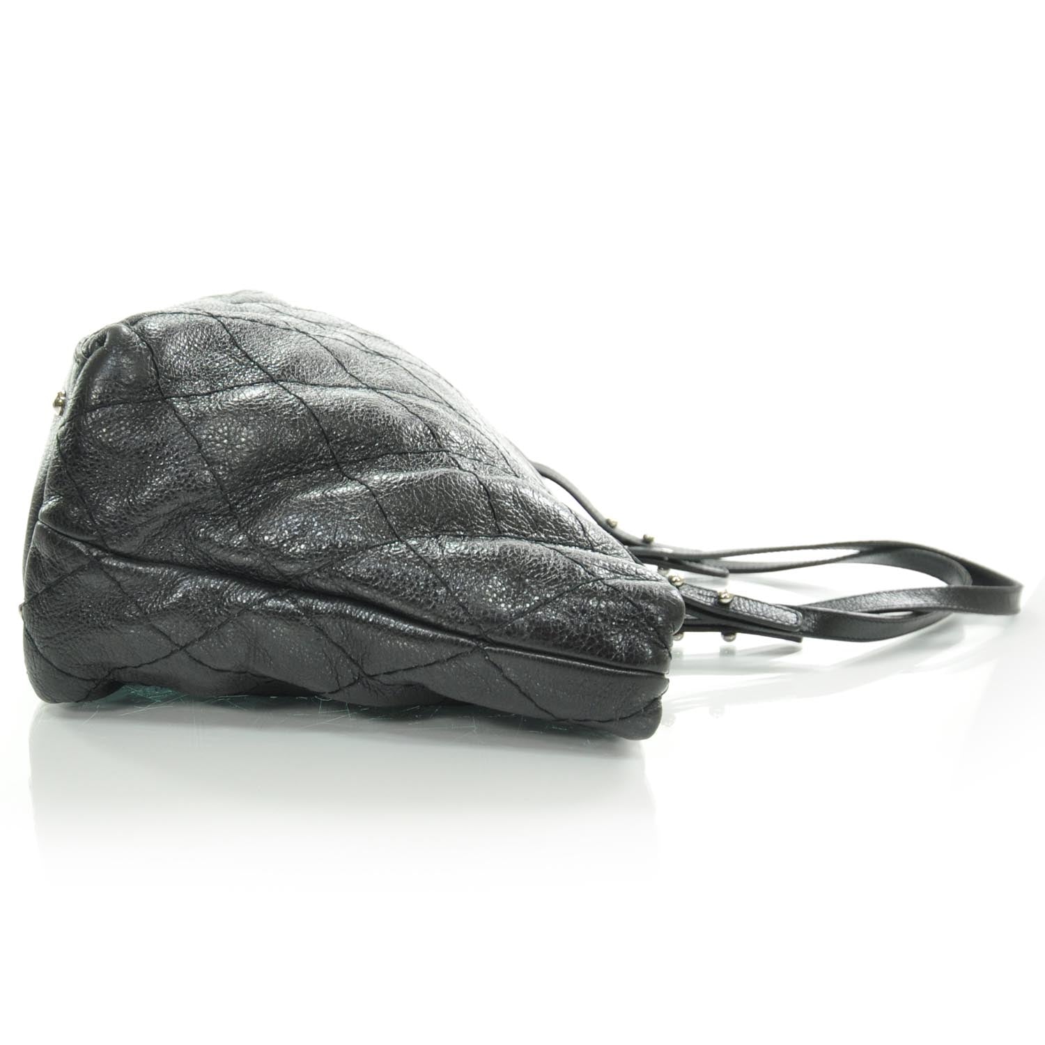 Chanel Glazed Calfskin On The Road Tote Black 6 of 8