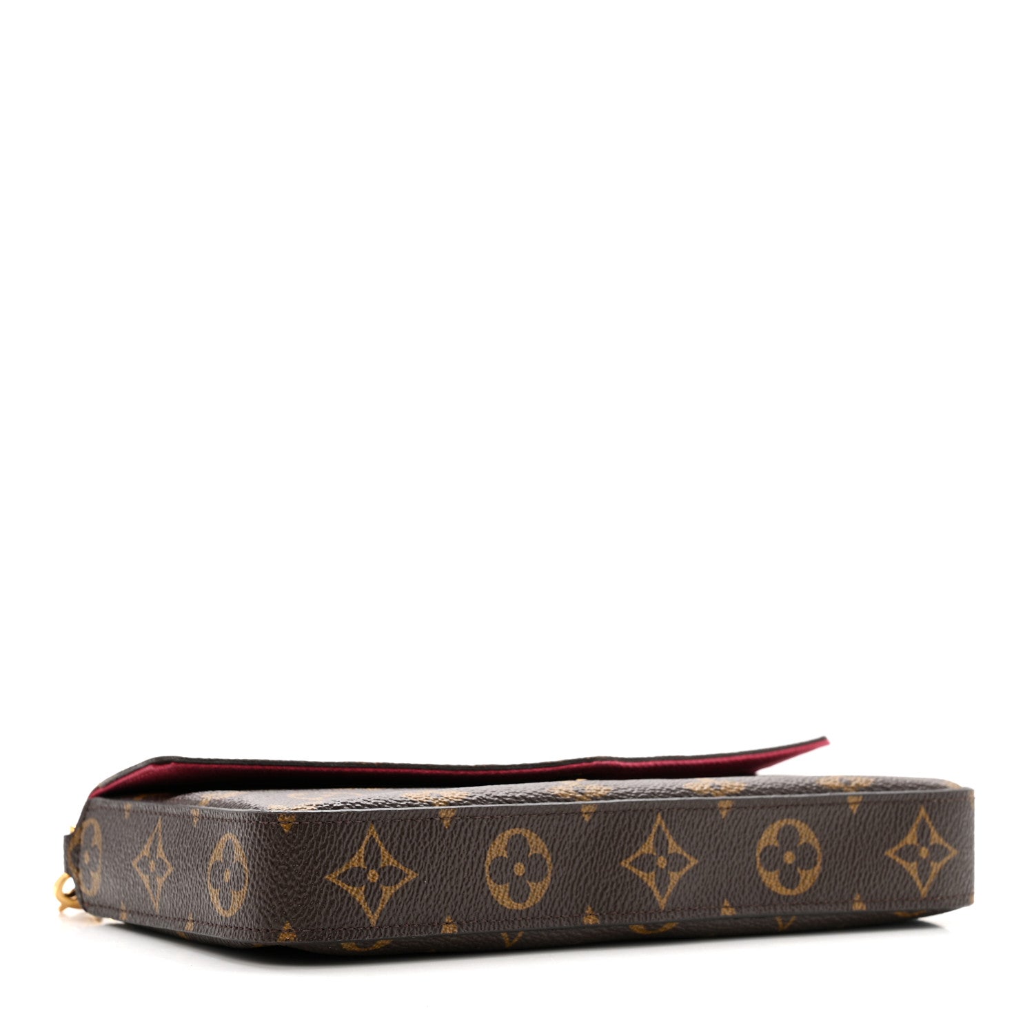 Louis Vuitton Monogram Pochette Felicie Chain Wallet Fuchsia 5 of 13