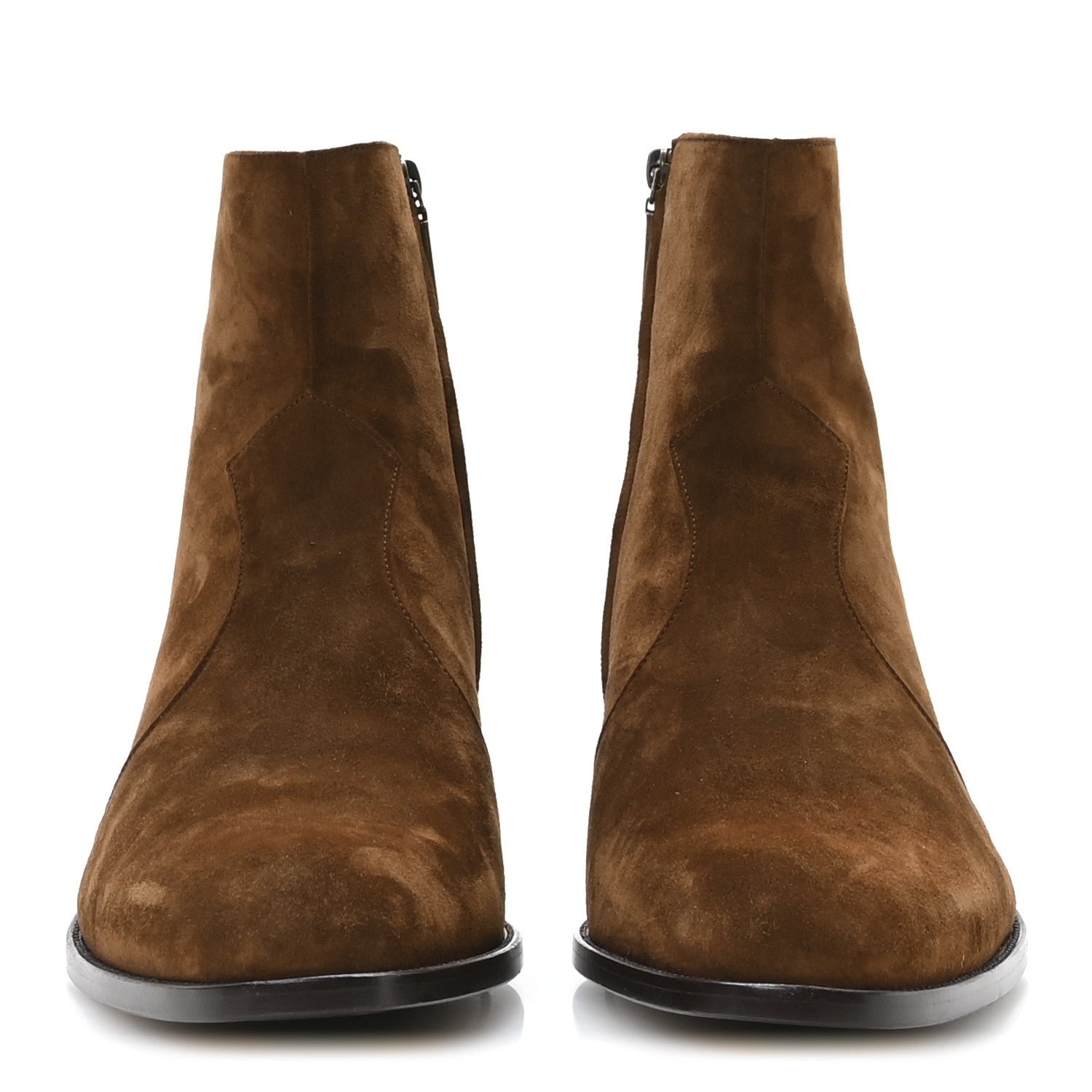 Saint Laurent Suede Calfskin Mens Wyatt 40 Zip Boots 45 Land 3 of 8