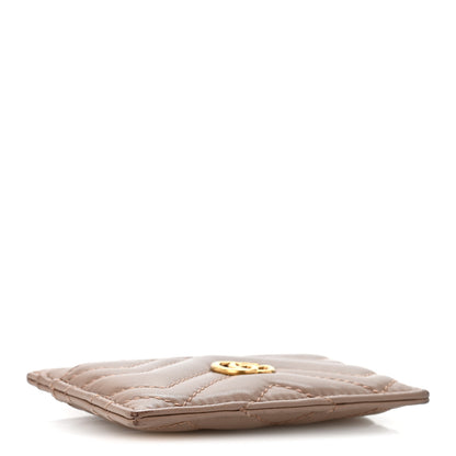 Gucci Calfskin Matelasse GG Marmont Card Holder Porcelain Rose 4 of 10