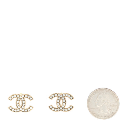 Chanel Pearl CC Earrings Gold 2 of 4