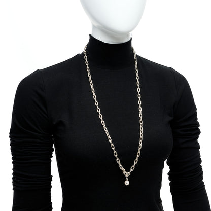 Tiffany Sterling Silver Cultured Pearl HardWear Necklace 2 of 5