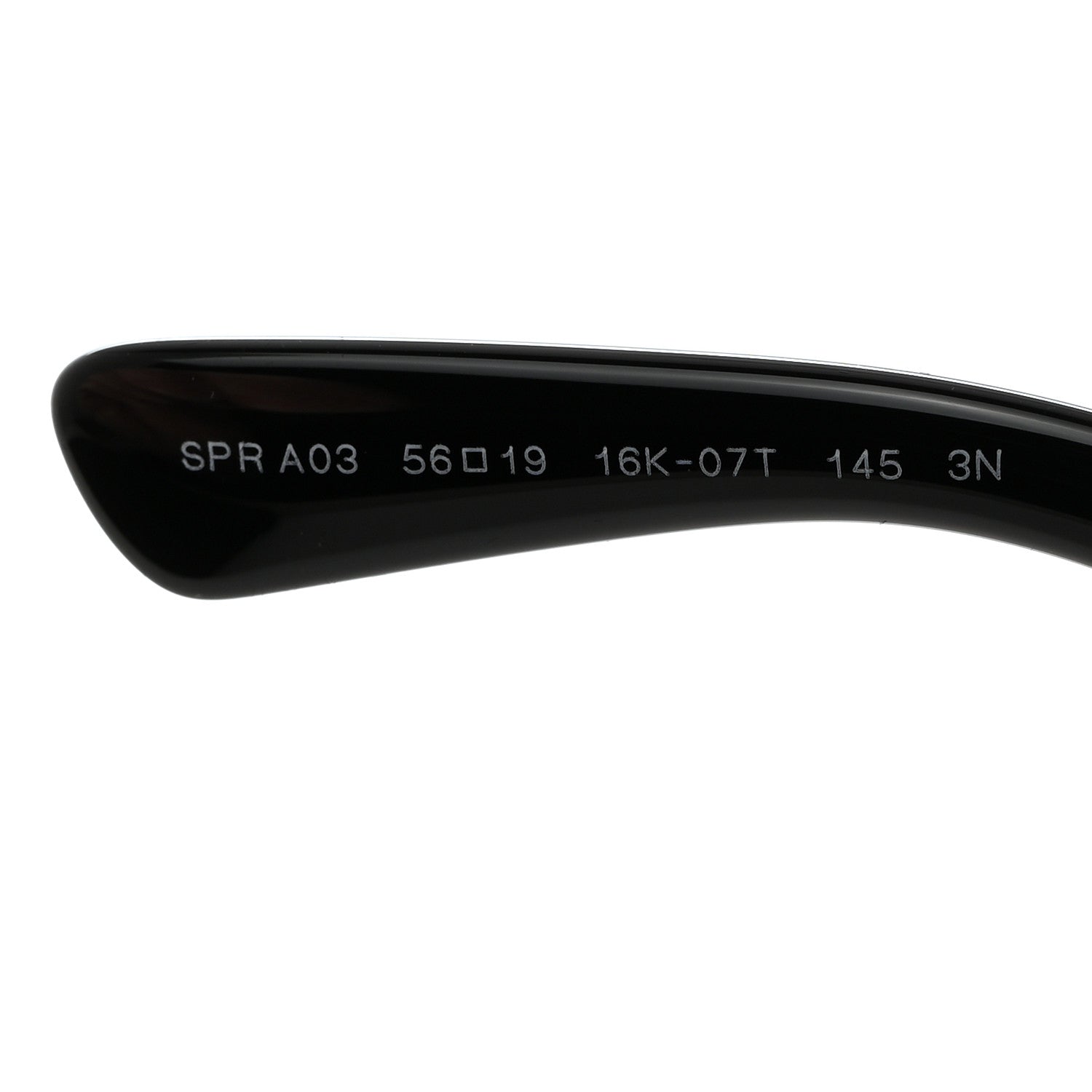 Prada Acetate Rectangular Sunglasses SPR A03 Black 7 of 10
