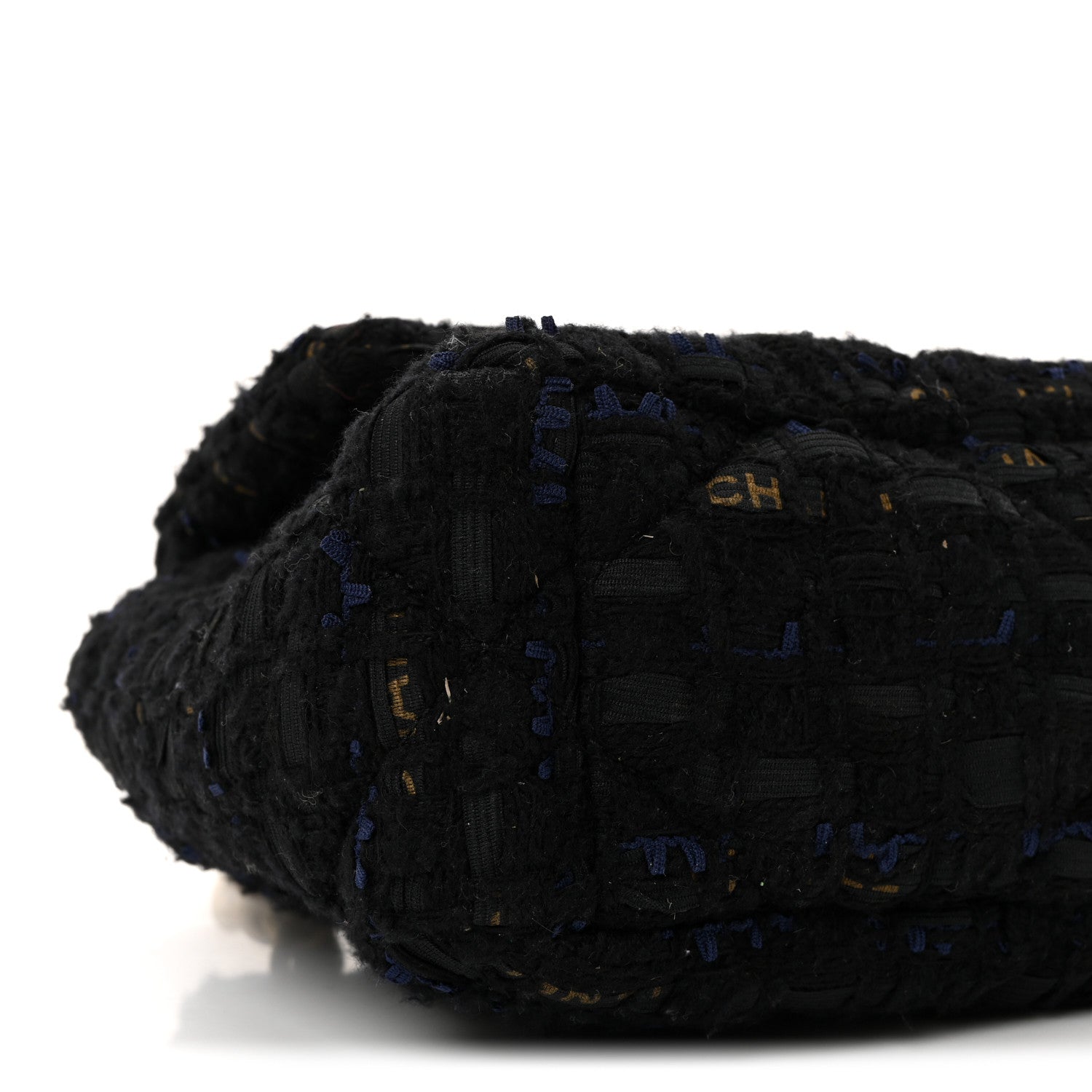 Chanel Tweed Quilted Medium Chanel 19 Flap Navy Blue Black 9 of 10