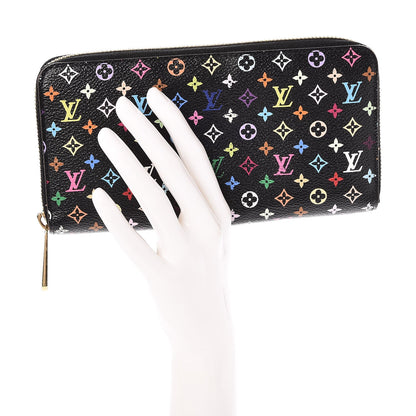 Louis Vuitton Monogram Multicolor Zippy Wallet Black Violet 2 of 7