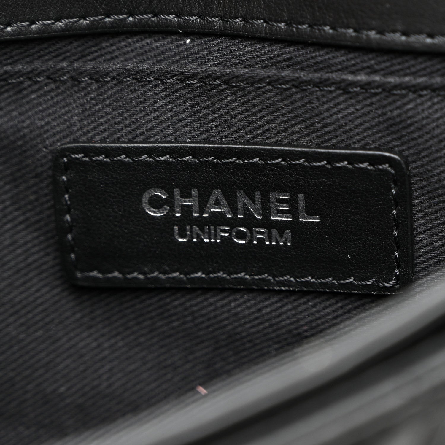 Chanel Calfskin Quilted CC Uniform Flap Belt Bag Black 6 of 10