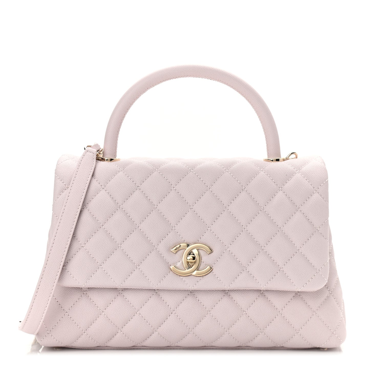 Caviar Quilted Small Coco Handle Flap Lilas Lilac