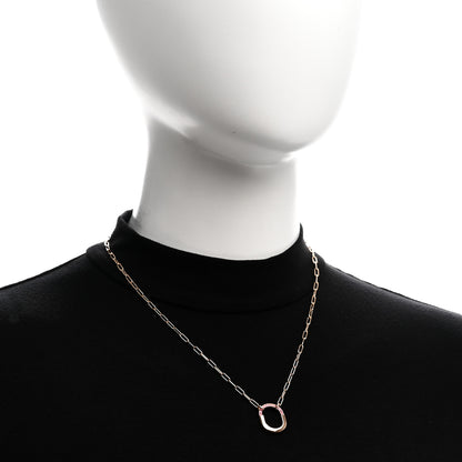 Tiffany 18K Rose Gold Pink Sapphire Small Lock Pendant Necklace 2 of 6