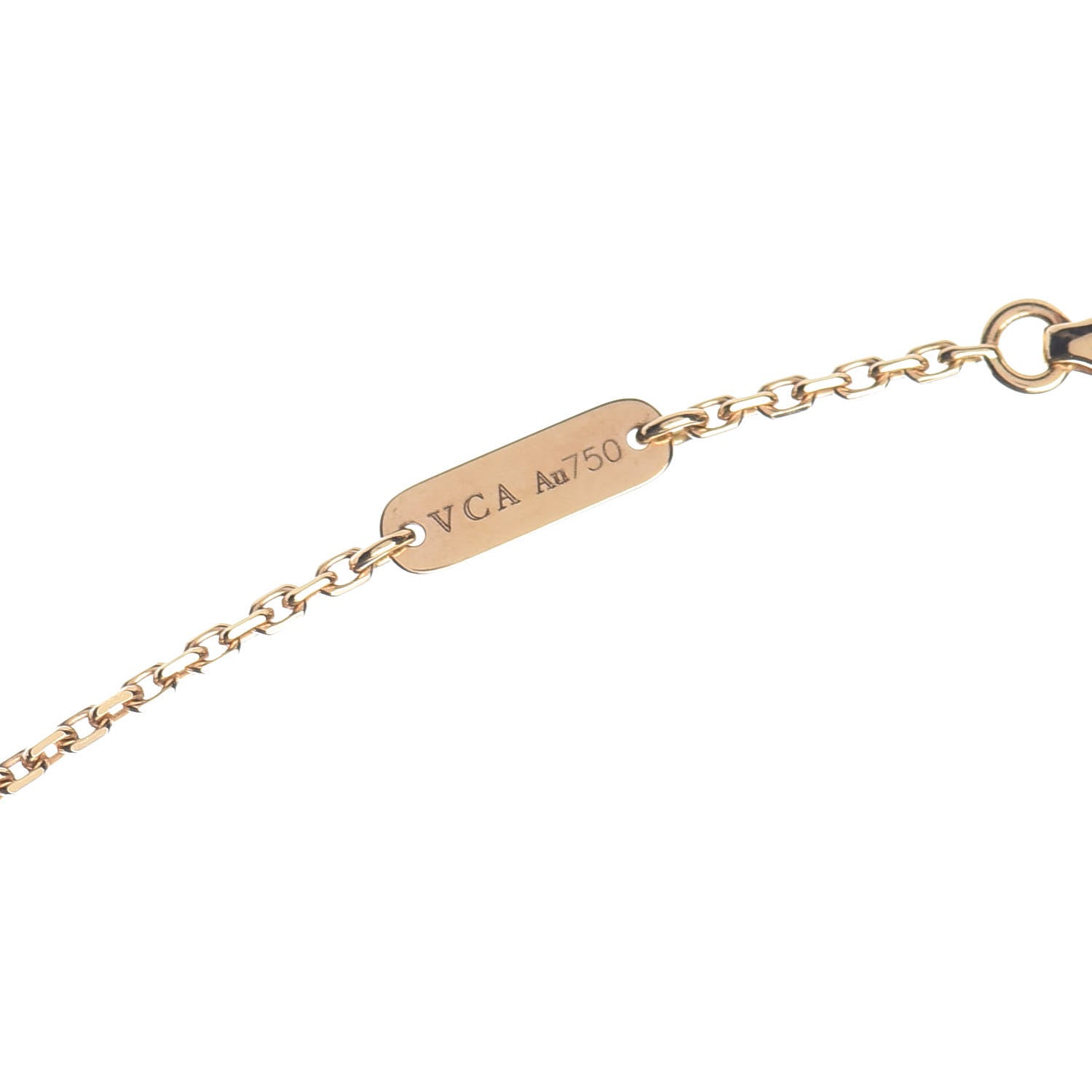 Van Cleef & Arpels 18K Yellow Gold Tiger Eye Lucky Alhambra Butterfly Pendant Necklace 6 of 7