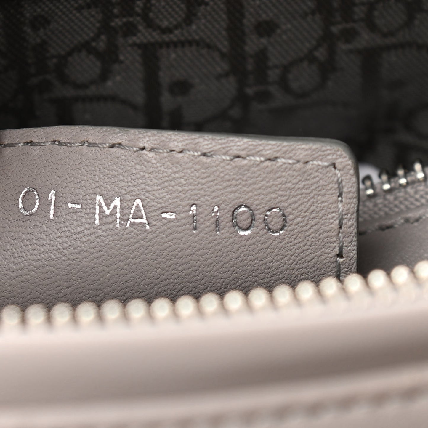 Lambskin Cannage Medium Lady Dior Grey