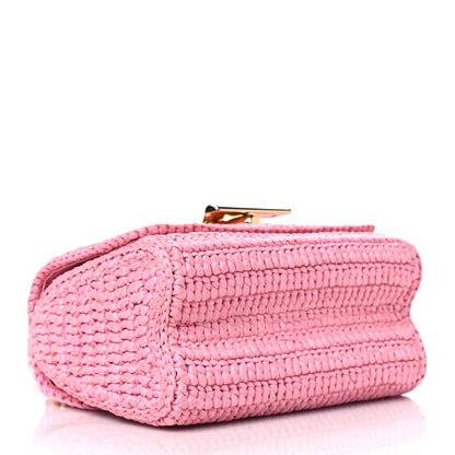 Louis Vuitton Raffia Twist Shoulder Bag PM Pink 5 of 10