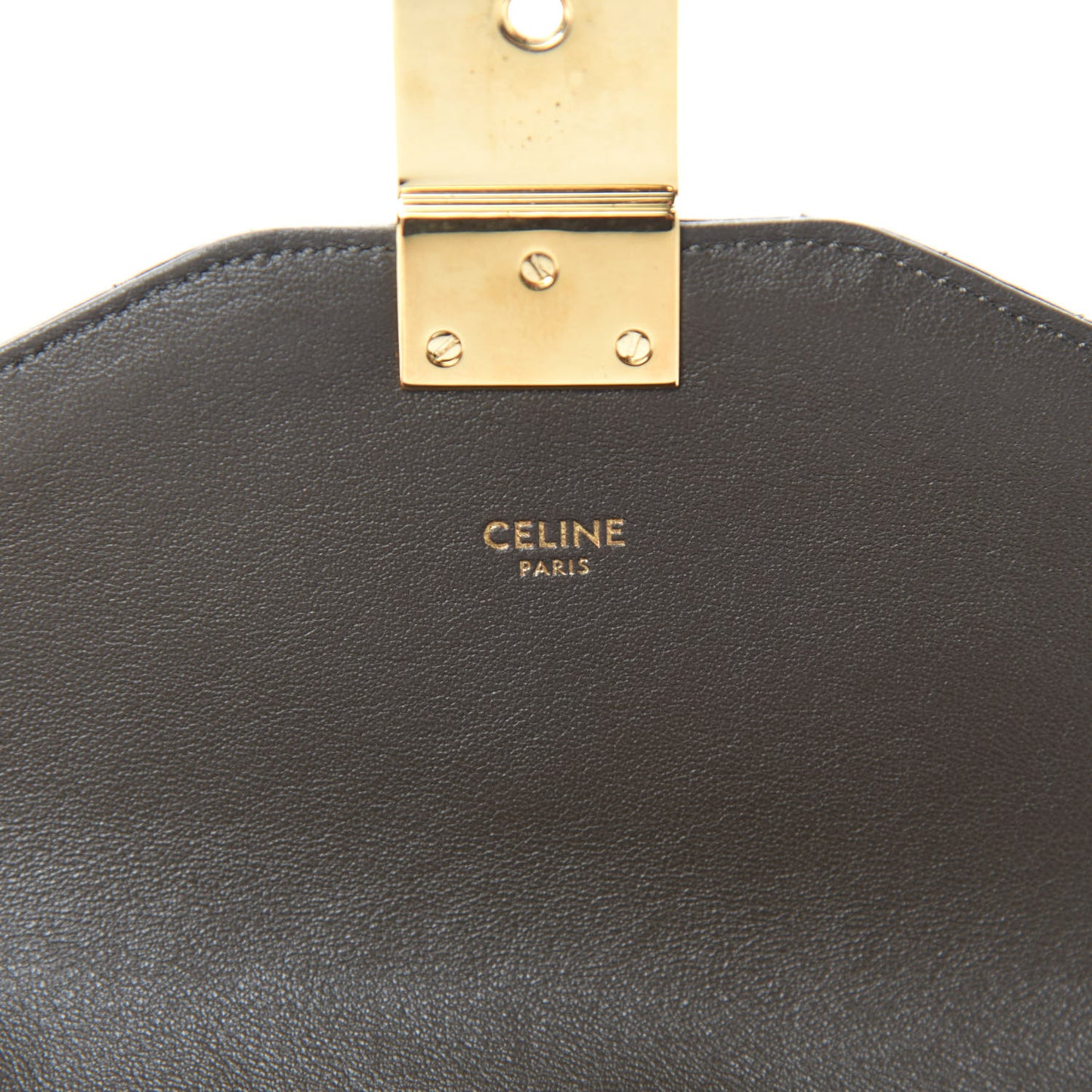 Calfskin Quilted Medium C Bag Dark Brown