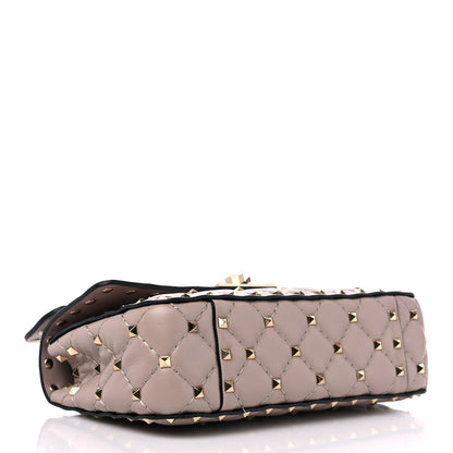 Valentino Garavani Nappa Small Rockstud Spike Shoulder Bag Poudre 4 of 8