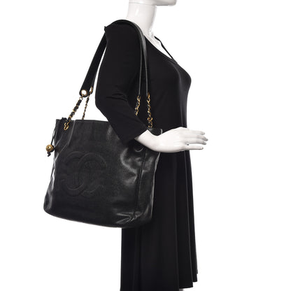 Chanel Caviar Large CC Shoulder Bag Black 2 of 11