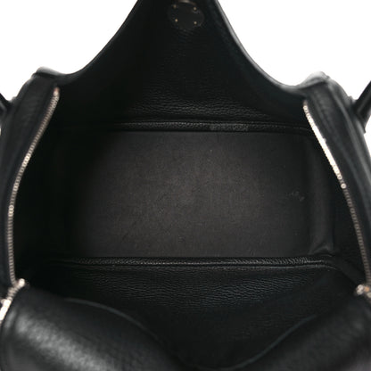 Hermes Taurillon Clemence Lindy 26 Black 5 of 11