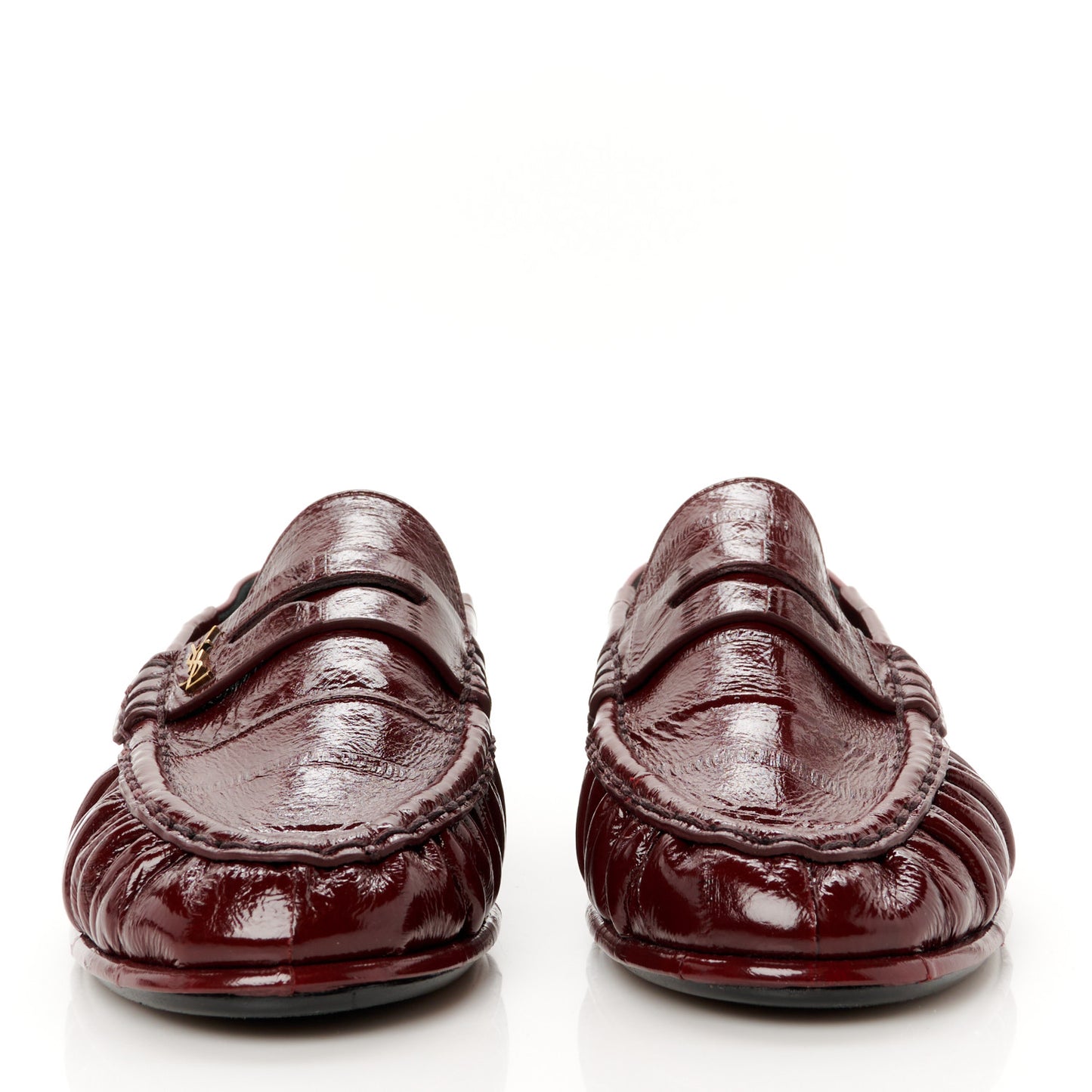 Glazed Eel Chunky Le Loafer Penny Slippers 37 Burgundy