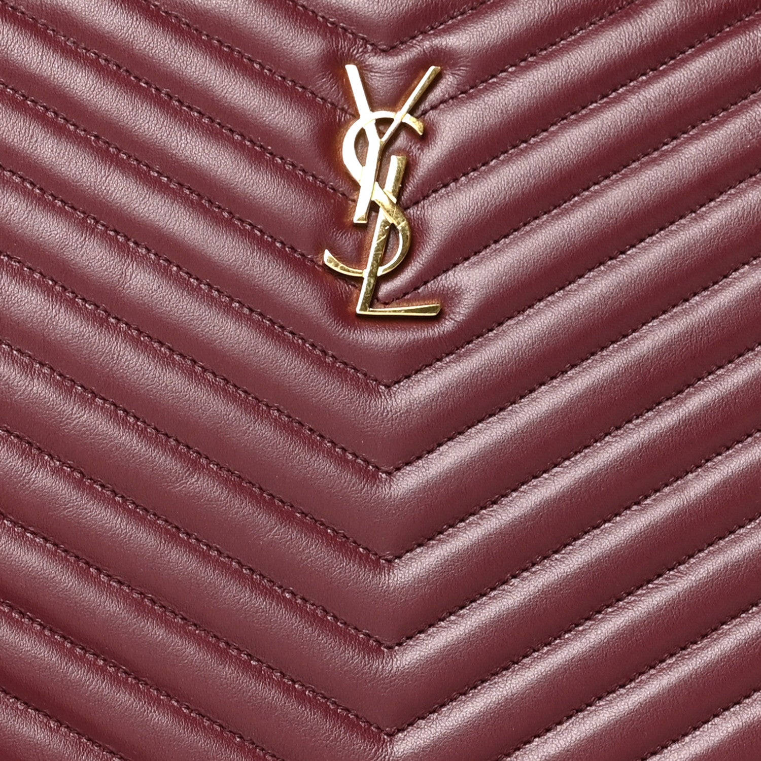 Saint Laurent Calfskin Matelasse Monogram Cassandre Tablet Pouch Rouge Legion 8 of 8