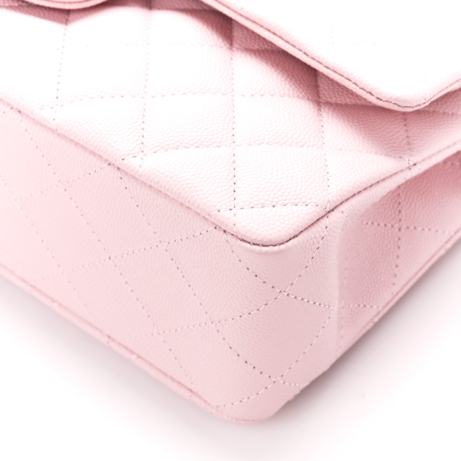 Chanel Caviar Quilted Medium Double Flap Light Pink 11 of 12