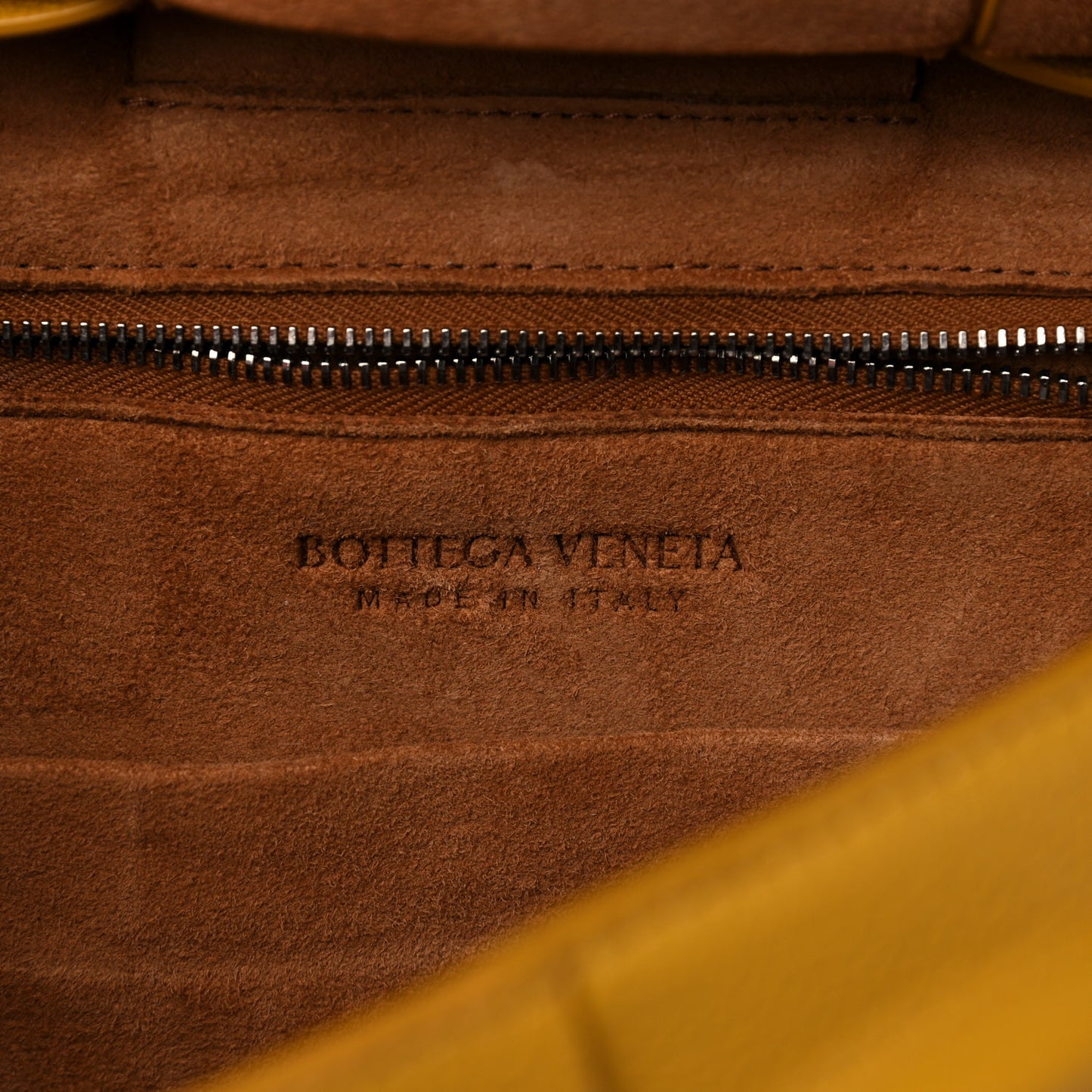 Grained Calfskin Maxi Intrecciato Arco 33 Yellow