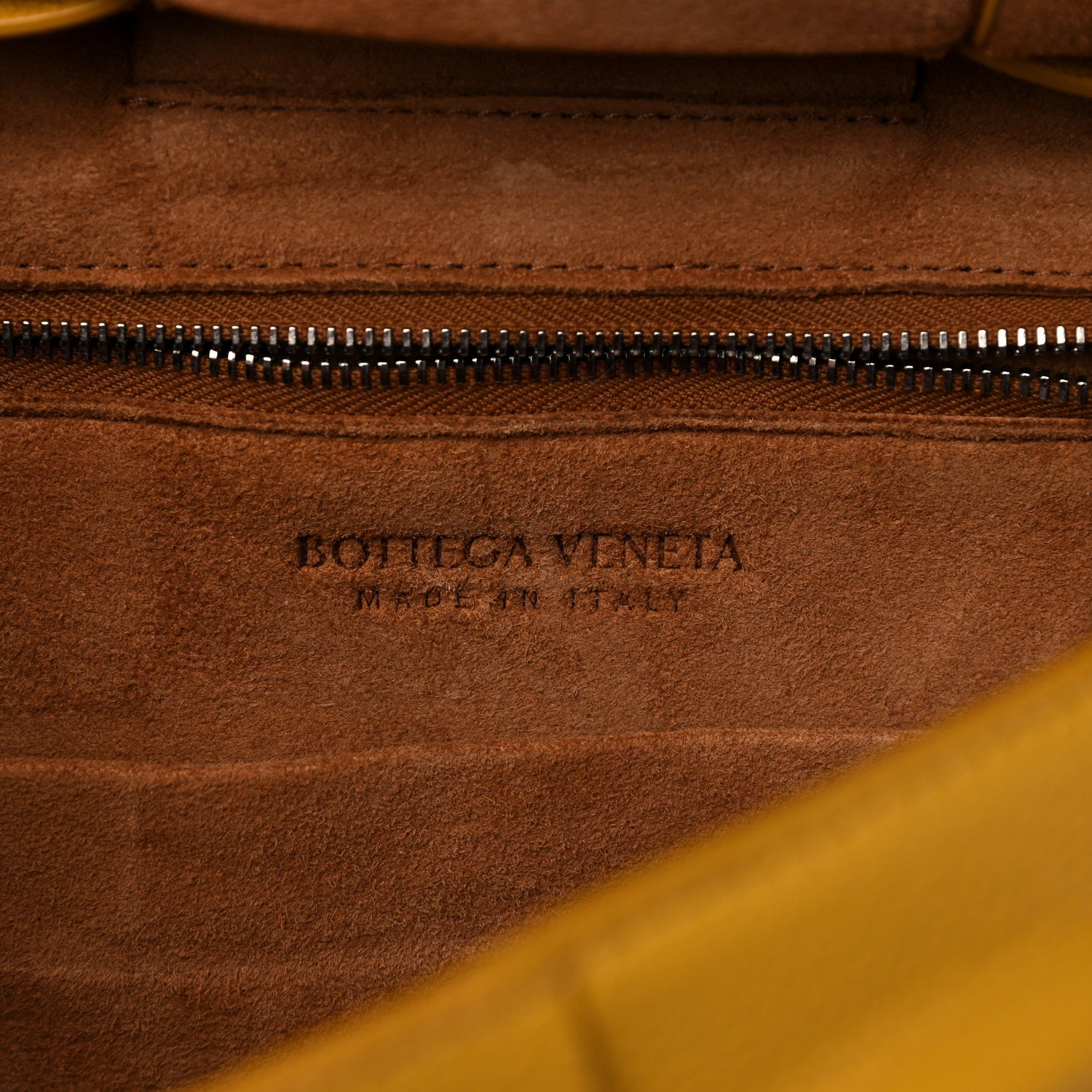 Bottega Veneta Grained Calfskin Maxi Intrecciato Arco 33 Yellow 6 of 10